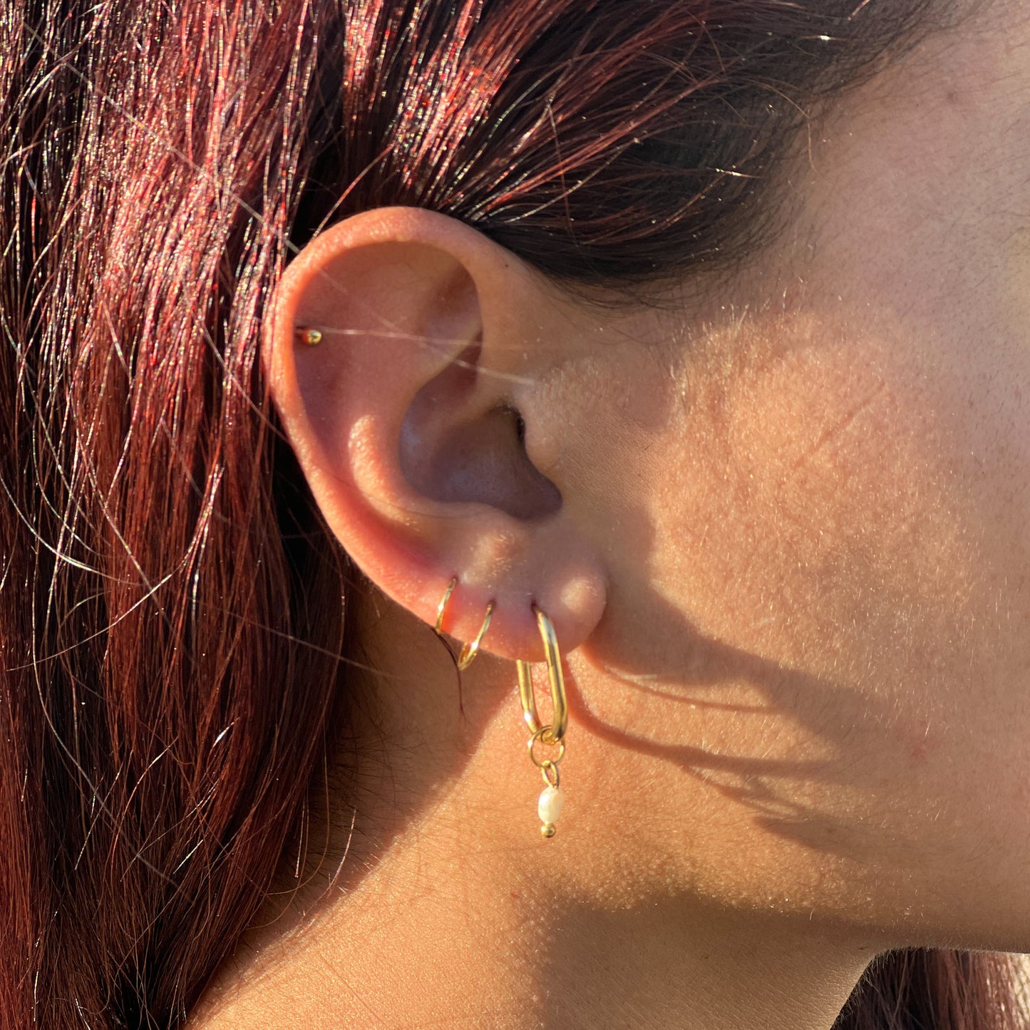 Boucles d'oreilles créoles ovales - TOUNE