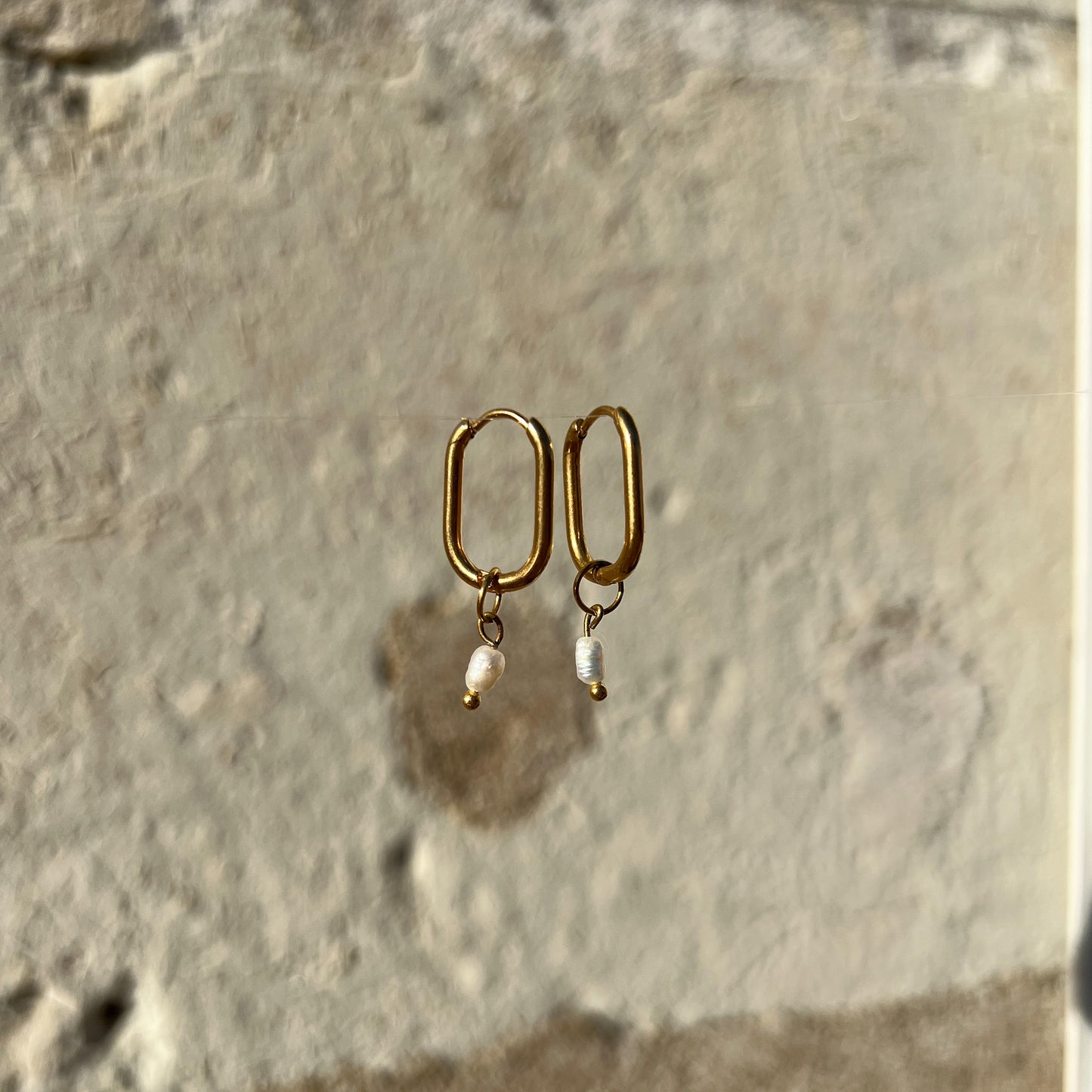 Boucles d'oreilles créoles ovales - TOUNE